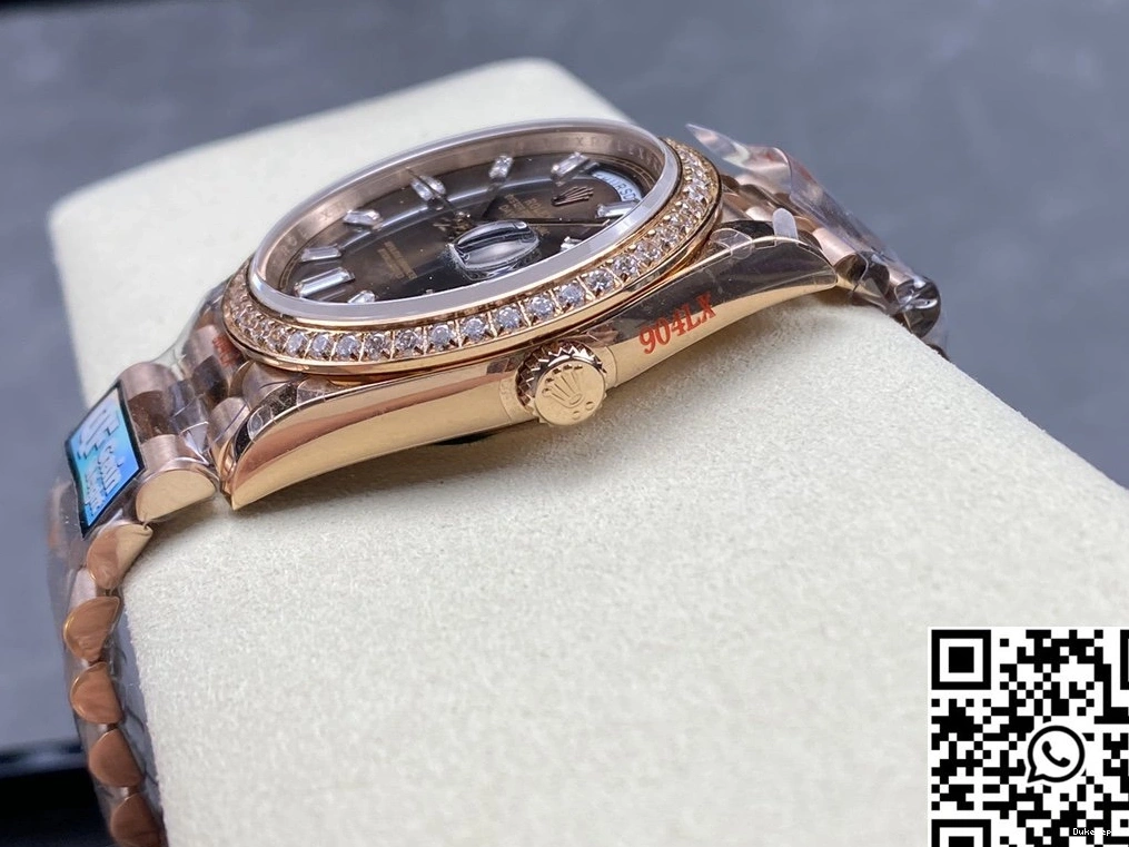 Factory Rolex Chocalate M228345rbr-0006 QF Steel v5 Day Date Tungsten Dial 1013